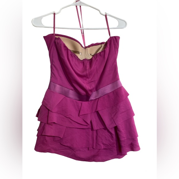 ELISABETTA FRANCHI Magenta Sleeveless halter Bustier Tube Style Shirt Top Sz 46 - Picture 3 of 12